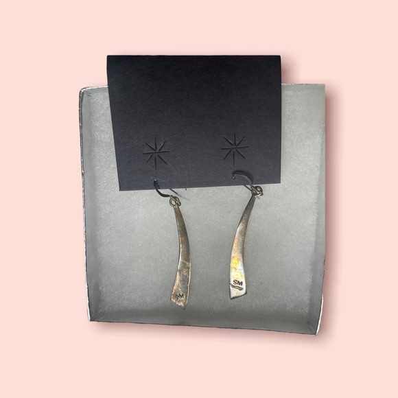 Sterling‎ Silver Multi Color Inlay Earrings - Picture 3 of 3